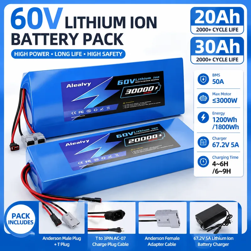 60V 30Ah Electric Scooter Battery - Elektrikli motosiklet, scooter ve bisiklet için