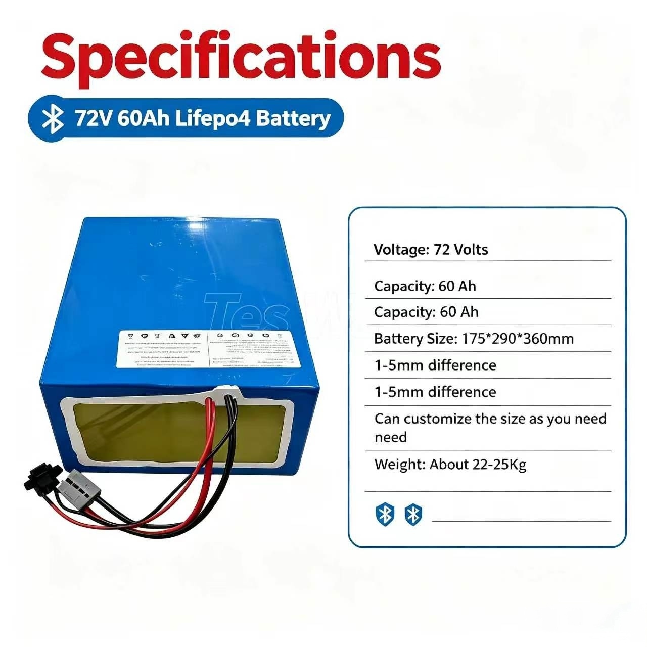 Lityum 72V 60Ah LiFePO4 batary - 72V 60Ah Lifepo4 Battery Pack incelemesi ve fiyatı