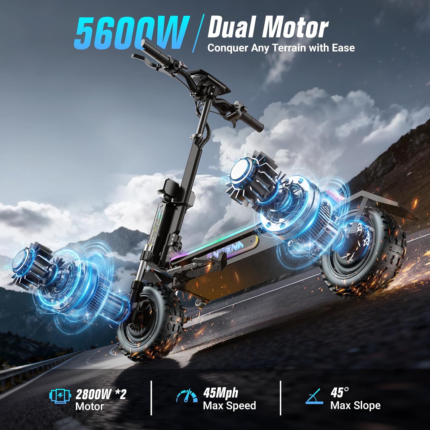 Yetişkinler İçin Elektrikli Sc - 60V 5600W Dual Motor Electric Scooter incelemesi ve fiyatı